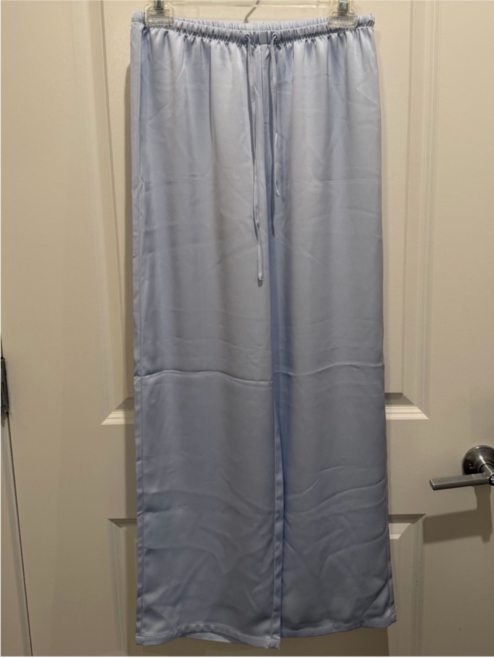 Aritzia Blue Satin Lounge Pants